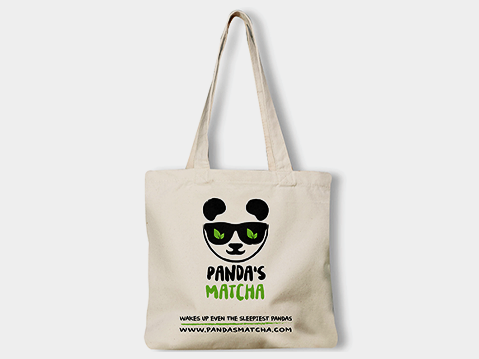 Panda's Matcha tote bag